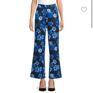 New with tags area star Hannah Floral Work Pants flared high rise pants